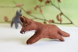 Handmade little felt fox