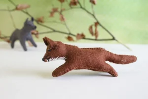 Handmade little felt fox