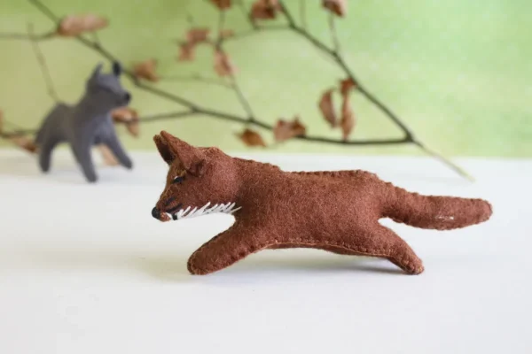 Handmade little felt fox