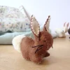 Handmade little felt rabbit - brown