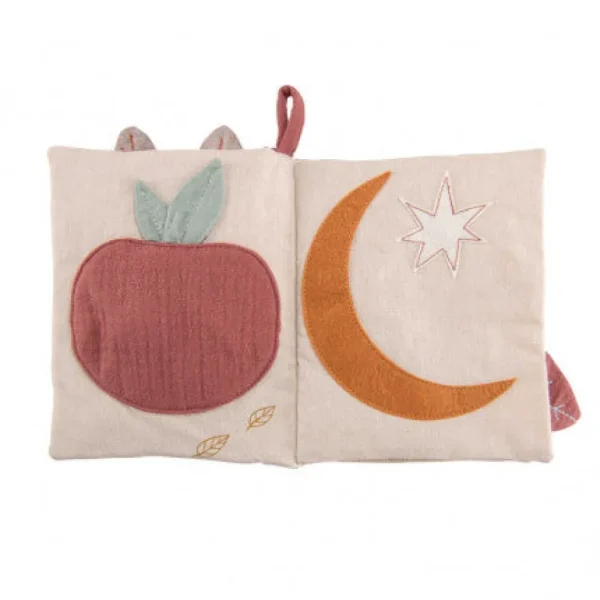 Moulin Roty Apres la Pluie soft activity book & rattle