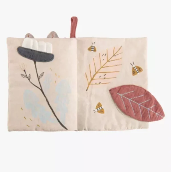 Moulin Roty Apres la Pluie soft activity book & rattle