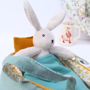 Moulin Roty Bunny in a Carry Cot