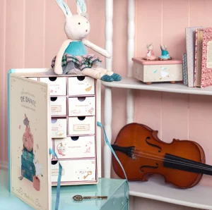 Moulin Roty Soft Blue Velvet Bunny