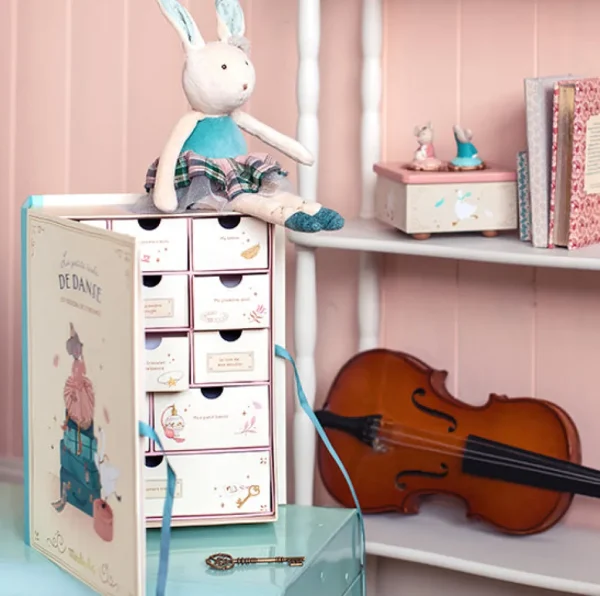 Moulin Roty Soft Blue Velvet Bunny