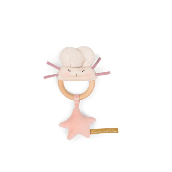 New Baby Gift Set - pretty sleep suit & mouse rattle