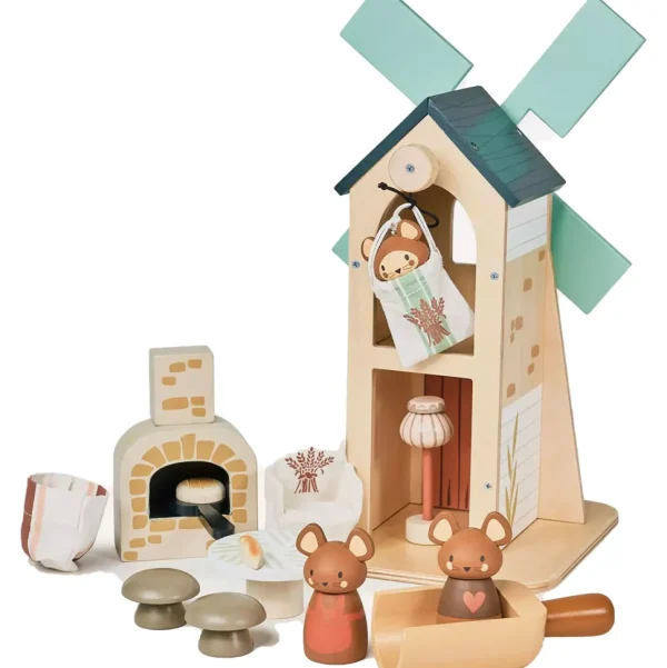 Penny Windmill & Field Mice - Wooden Countryside Play Set