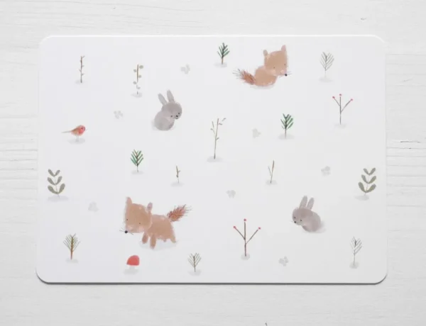 Postcard & Envelope - Fox & Bunny Woodland