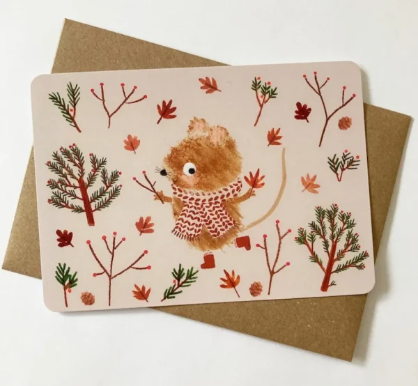 Postcard & Envelope - Harvest Mouse