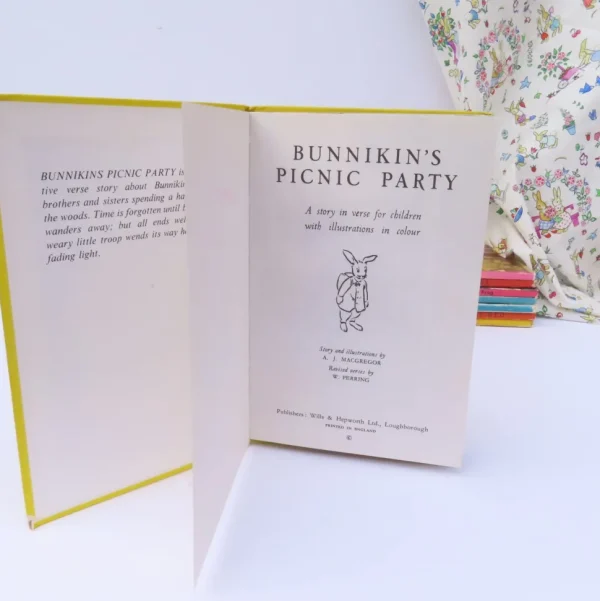 VINTAGE Ladybird book - Bunnikin's Picnic Party (1971)