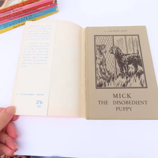 VINTAGE Ladybird book - Mick the Disobedient Puppy with DJ (late 1950s)