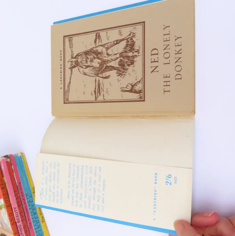 VINTAGE Ladybird book - Ned the Lonely Donkey with DJ (late 1950s)