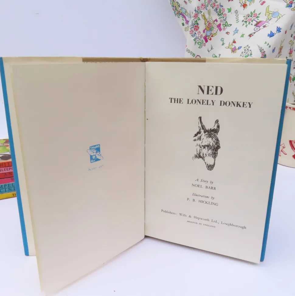 VINTAGE Ladybird book - Ned the Lonely Donkey with DJ (late 1950s)