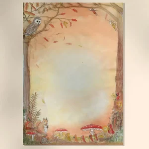 Wilded Family seasonal notepaper set - autumn