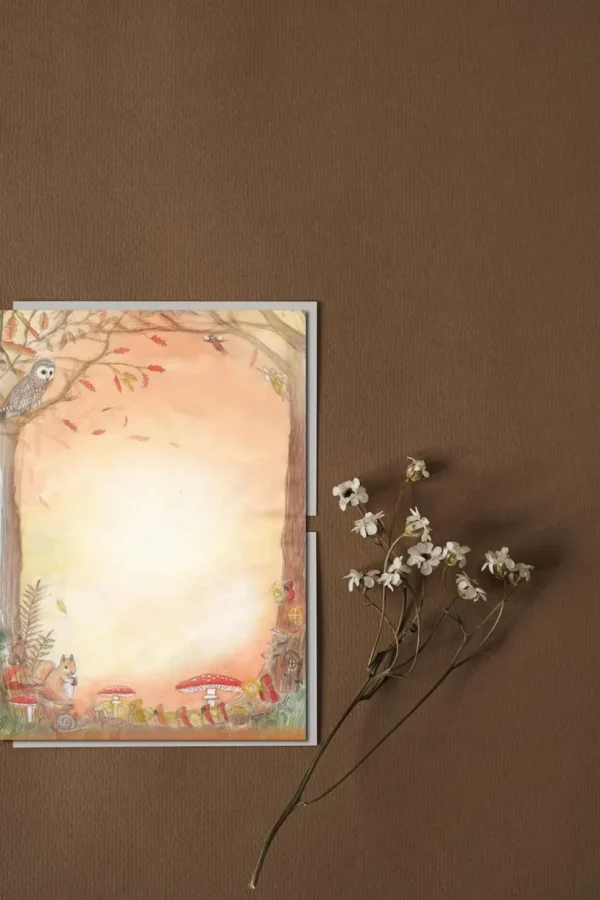 Wilded Family seasonal notepaper set - autumn