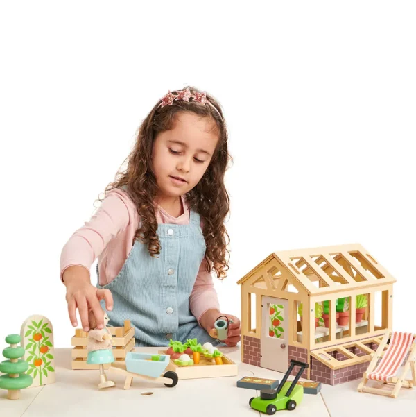 Wooden Greenhouse & Garden
