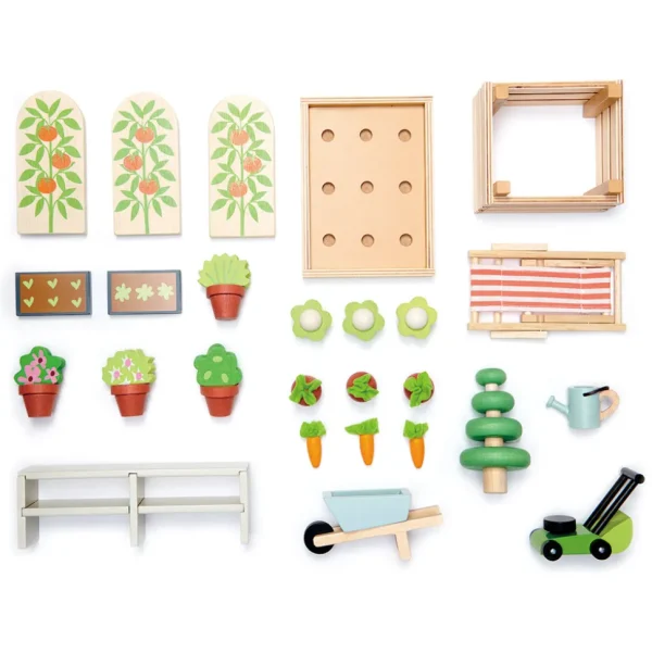 Wooden Greenhouse & Garden